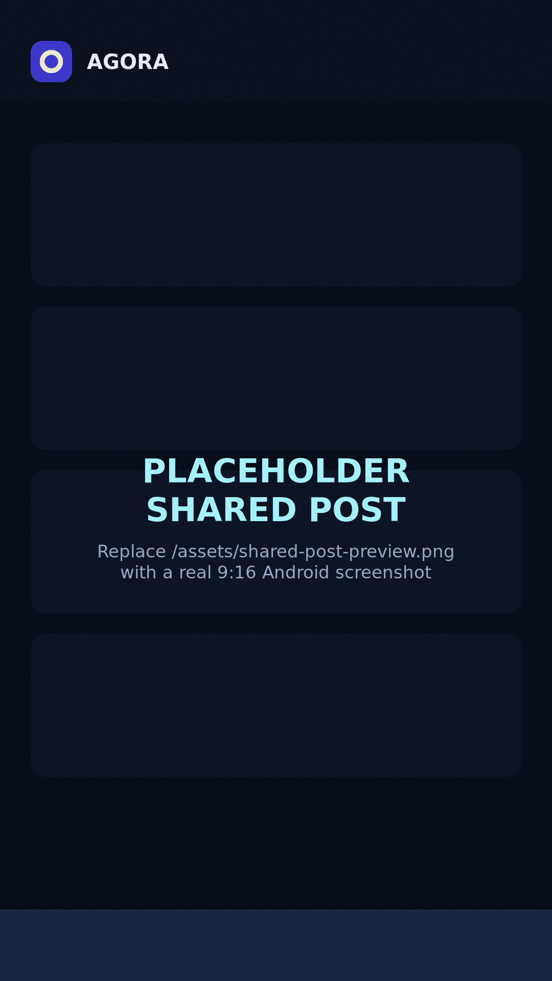 A single Agora post opened from a shared link